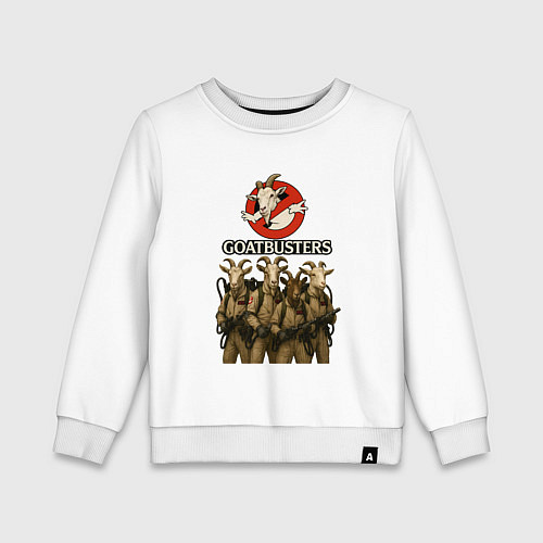 Детский свитшот Охотники за приведениями с козлами / Белый – фото 1