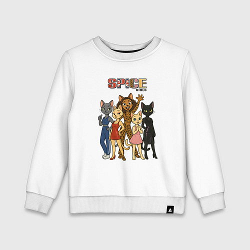 Детский свитшот Spice girls кошки / Белый – фото 1