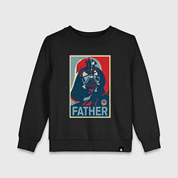 Свитшот хлопковый детский Father Vader, цвет: черный