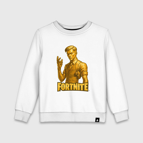Детский свитшот Золотой Мидас Fortnite / Белый – фото 1