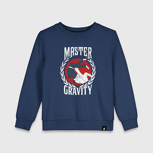 Детский свитшот Мастер гравитации / Тёмно-синий – фото 1