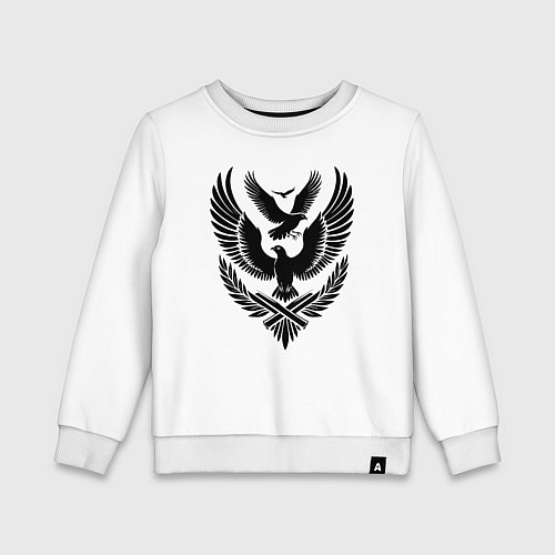 Детский свитшот Три летящих птицы / Белый – фото 1