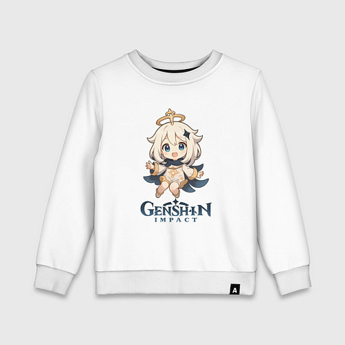 Детский свитшот Чиби Паймон Genshin Impact / Белый – фото 1