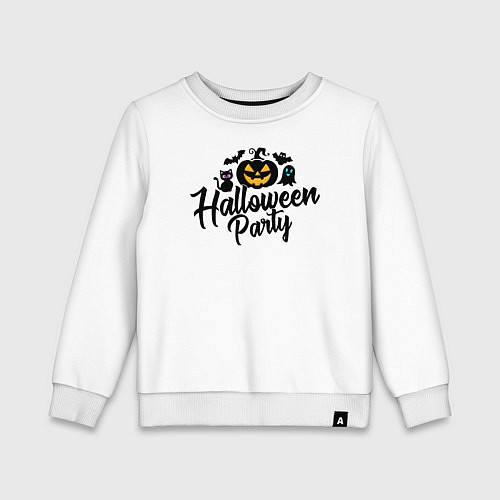 Детский свитшот Хэллоуин-Вечеринка / Белый – фото 1