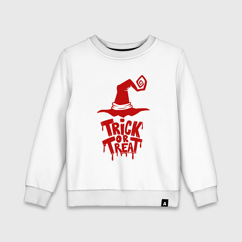 Детский свитшот Хэллоуин - надпись кошелек или жизнь / Белый – фото 1