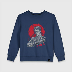 Свитшот хлопковый детский Магическая битва Нанами Кенто бой, цвет: тёмно-синий