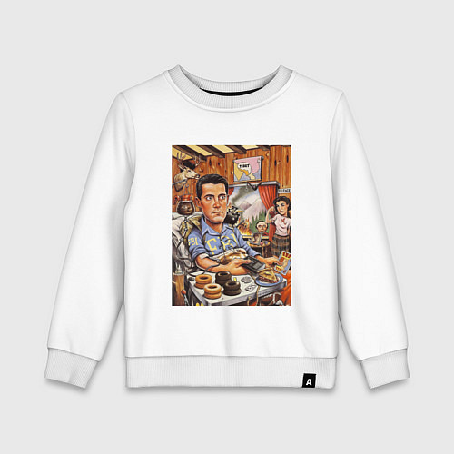 Детский свитшот Кофе по венам / Белый – фото 1