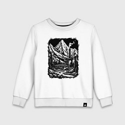 Свитшот хлопковый детский Индустриальная душа Урала, цвет: белый