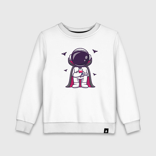 Детский свитшот Астронавт Дракула / Белый – фото 1