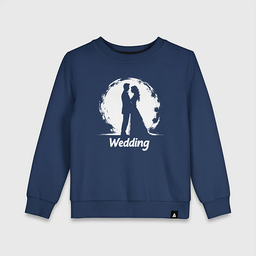 Детский свитшот Лунная свадьба / Тёмно-синий – фото 1