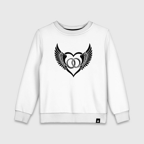 Детский свитшот Свадебные крылья / Белый – фото 1