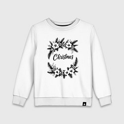 Детский свитшот Зимний рождественский венок