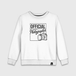Детский свитшот Официальный фотограф