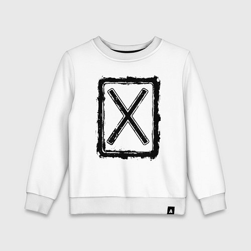 Детский свитшот Знак перечеркнутый крест / Белый – фото 1
