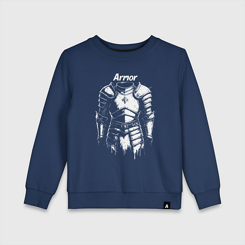 Детский свитшот Доспехи символ силы и защиты / Тёмно-синий – фото 1