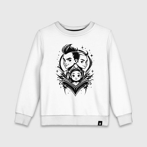 Детский свитшот Семейная симфония / Белый – фото 1