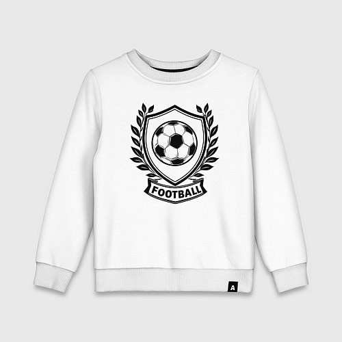 Детский свитшот Щит футбола / Белый – фото 1