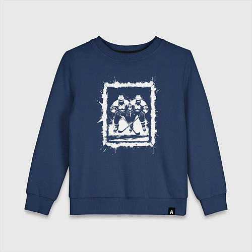 Детский свитшот Дуэль на льду / Тёмно-синий – фото 1