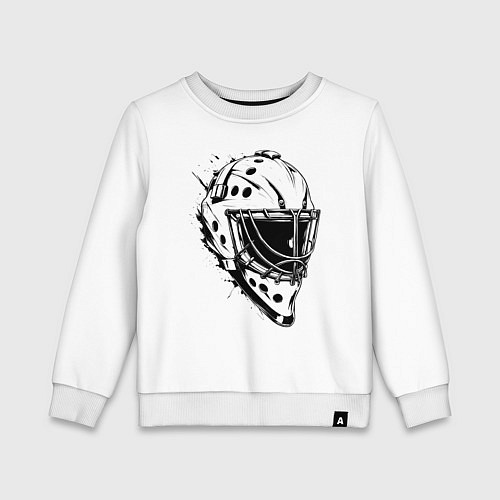 Детский свитшот Черная вратарская маска / Белый – фото 1