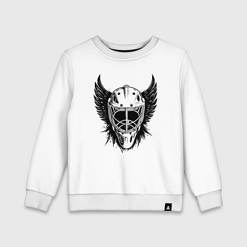 Детский свитшот Крылатая хоккейная маска / Белый – фото 1