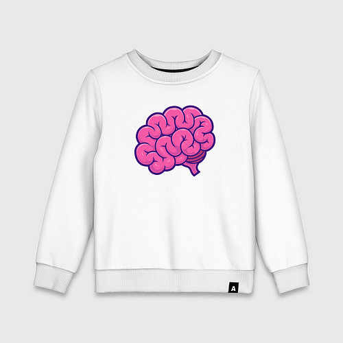 Детский свитшот Pinky brain / Белый – фото 1