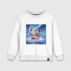 Детский свитшот Дед Мороз и Снегурочка: новогодний танец на льду