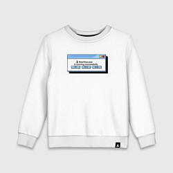 Свитшот хлопковый детский Готовность к новому году, цвет: белый