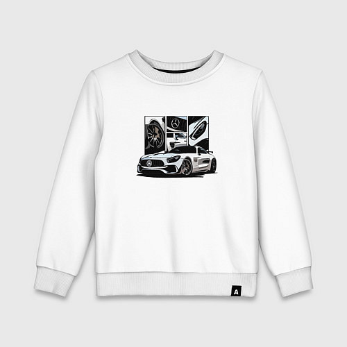 Детский свитшот Car / Белый – фото 1