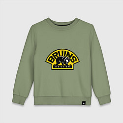 Свитшот хлопковый детский HC Boston Bruins Label, цвет: авокадо