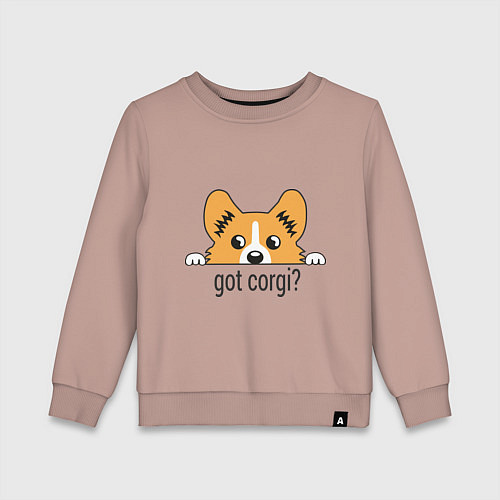 Детский свитшот Got Corgi / Пыльно-розовый – фото 1