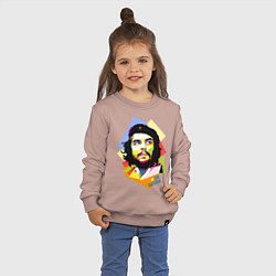 Свитшот хлопковый детский Che Guevara Art, цвет: пыльно-розовый — фото 2