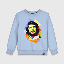 Свитшот хлопковый детский Che Guevara Art, цвет: мягкое небо