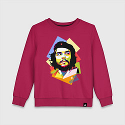Свитшот хлопковый детский Che Guevara Art, цвет: маджента