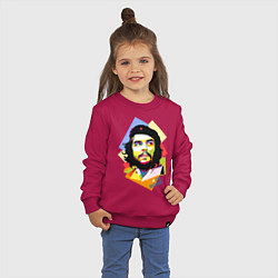 Свитшот хлопковый детский Che Guevara Art, цвет: маджента — фото 2