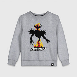 Свитшот хлопковый детский Nevermore Fire, цвет: меланж