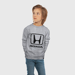 Свитшот хлопковый детский Honda logo, цвет: меланж — фото 2