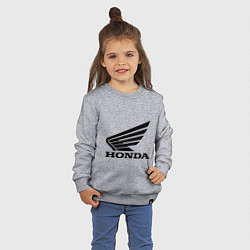 Свитшот хлопковый детский Honda Motor, цвет: меланж — фото 2