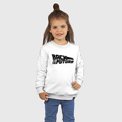 Свитшот хлопковый детский Back to the future, цвет: белый — фото 2