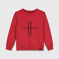 Свитшот хлопковый детский Lineage logo, цвет: красный