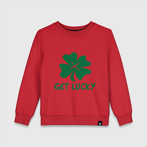 Детский свитшот Get lucky / Красный – фото 1