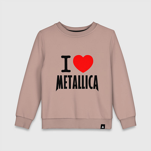 Детский свитшот I love Metallica / Пыльно-розовый – фото 1