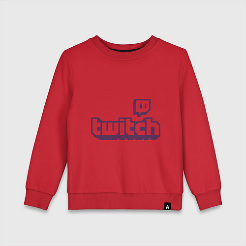 Детский свитшот Twitch Logo / Красный – фото 1