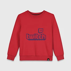 Свитшот хлопковый детский Twitch Logo, цвет: красный