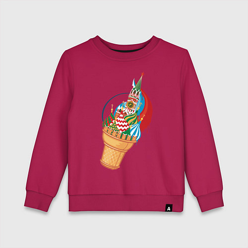 Детский свитшот Рожок: Кремль / Маджента – фото 1