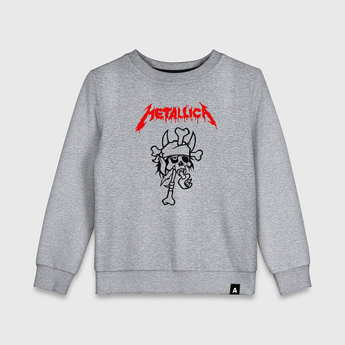 Детский свитшот Metallica: Pushead Skull / Меланж – фото 1