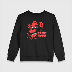 Свитшот хлопковый детский Freddy Game Over, цвет: черный