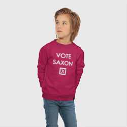 Свитшот хлопковый детский Vote Saxon, цвет: маджента — фото 2