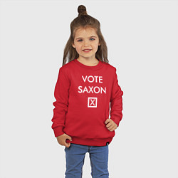 Свитшот хлопковый детский Vote Saxon, цвет: красный — фото 2