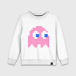 Свитшот хлопковый детский Pac-Man: Pinky, цвет: белый