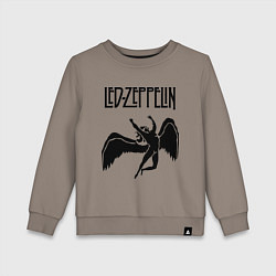 Свитшот хлопковый детский Led Zeppelin Swan, цвет: утренний латте